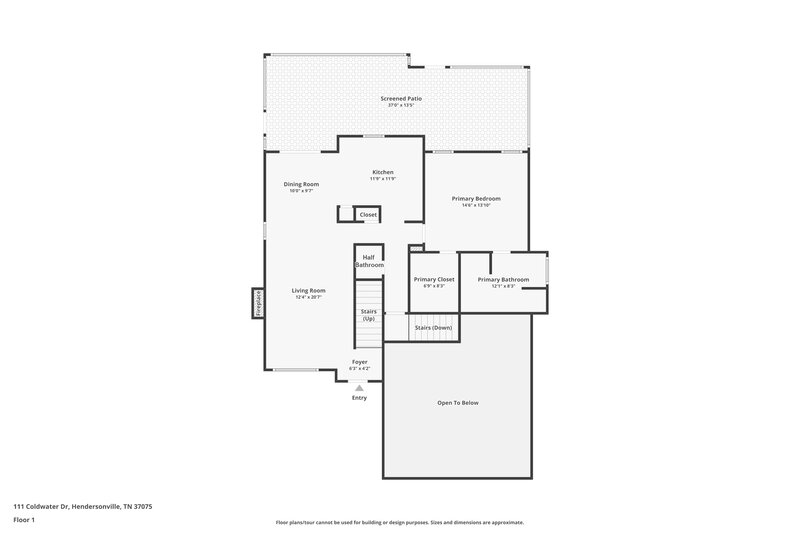 2,240/Mo, 111 Coldwater Dr Hendersonville, TN 37075 Floorplan View