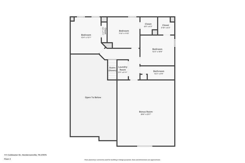 2,240/Mo, 111 Coldwater Dr Hendersonville, TN 37075 Floorplan View 2