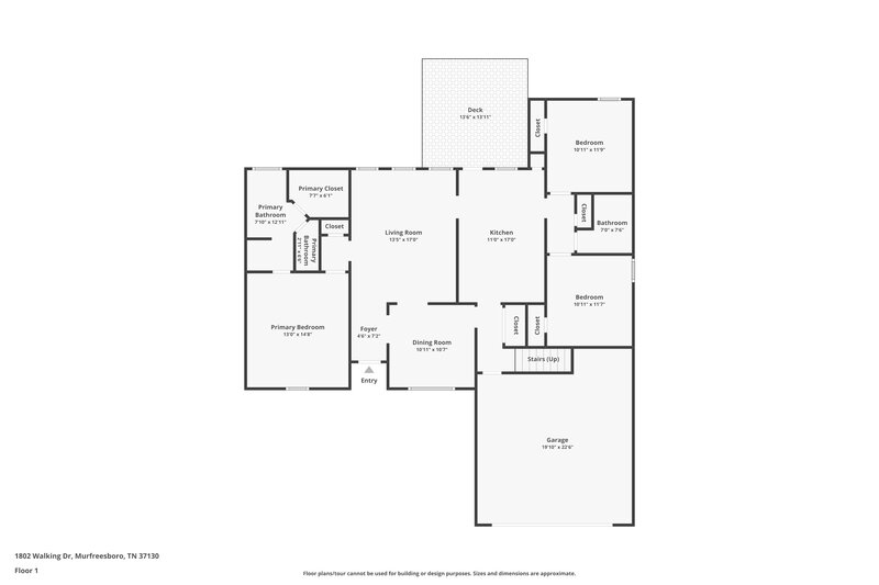 2,190/Mo, 1802 Walking Dr Murfreesboro, TN 37130 Floor Plan View