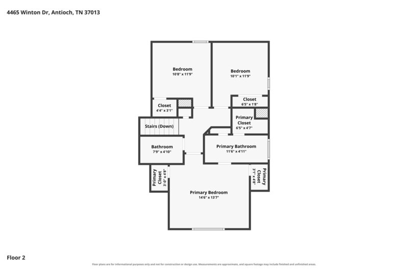 2,380/Mo, 4465 Winton Dr Antioch, TN 37013 Floorplan View 2
