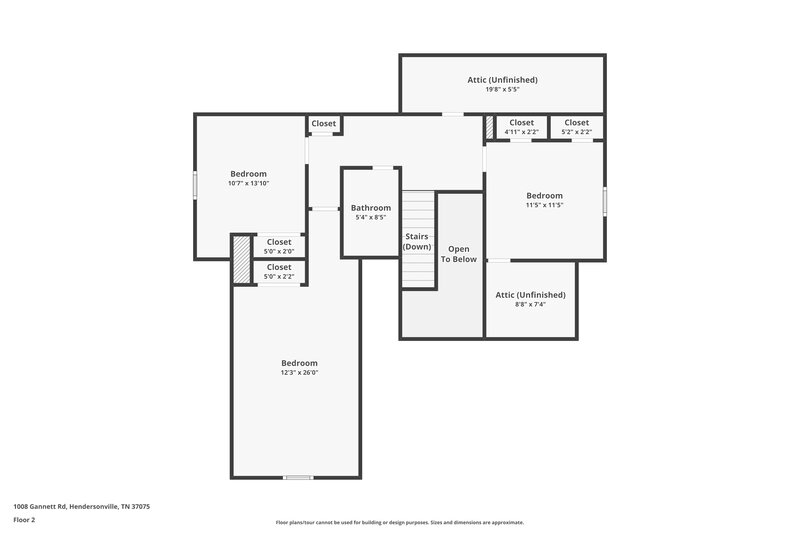 2,550/Mo, 1008 Gannett Rd Hendersonville, TN 37075 Floor Plan View 2