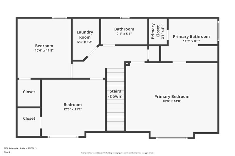 2,120/Mo, 3136 Skinner Dr Antioch, TN 37013 Floor Plan View