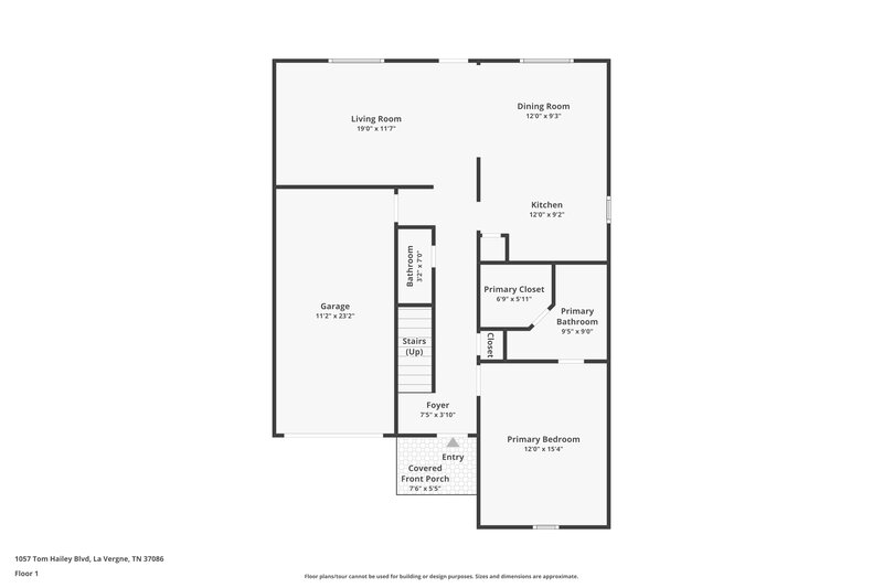 1,860/Mo, 1057 Tom Hailey Blvd La Vergne, TN 37086 Floor Plan View