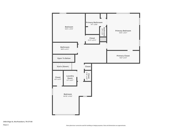 2,640/Mo, 3436 Shigo St Murfreesboro, TN 37130 Floor Plan View 2