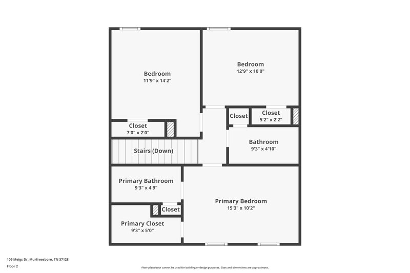 1,835/Mo, 109 Meigs Dr Murfreesboro, TN 37128 Floor Plan View 2
