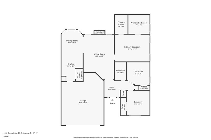1,875/Mo, 1022 Seven Oaks Blvd Smyrna, TN 37167 Floor Plan View