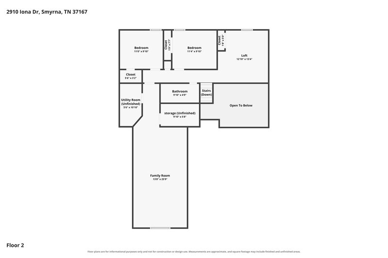 2,485/Mo, 2910 Iona Dr Smyrna, TN 37167 Floor Plan View 2