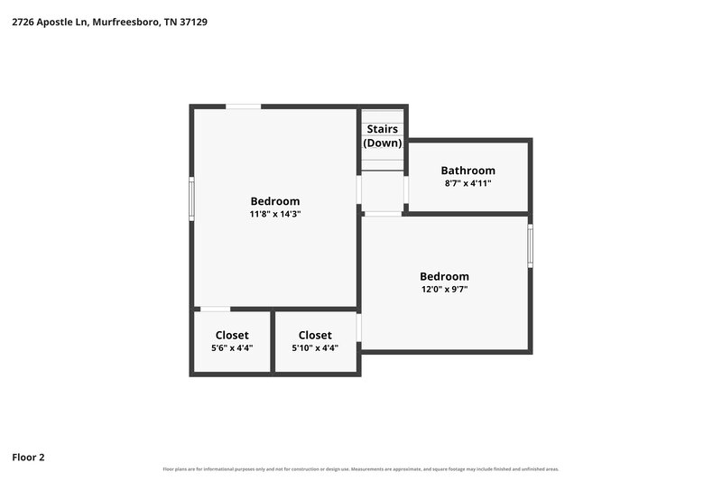 2,085/Mo, 2726 Apostle Ln Murfreesboro, TN 37129 Floor Plan View 2