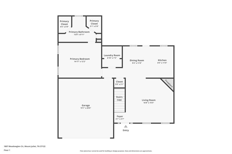 2,060/Mo, 1807 Meadowglen Cir Mt Juliet, TN 37122 Floor Plan View