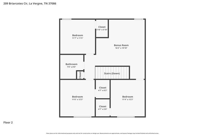 2,275/Mo, 209 Briarcotes Cir La Vergne, TN 37086 Floor Plan View
