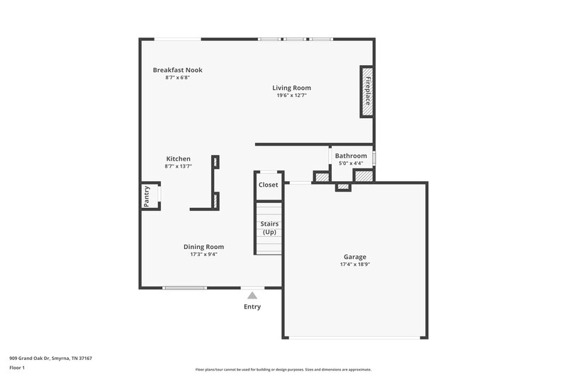 1,885/Mo, 909 Grand Oak Dr Smyrna, TN 37167 Floor Plan View