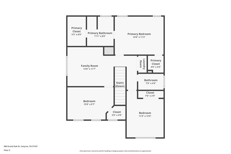1,885/Mo, 909 Grand Oak Dr Smyrna, TN 37167 Floor Plan View 2