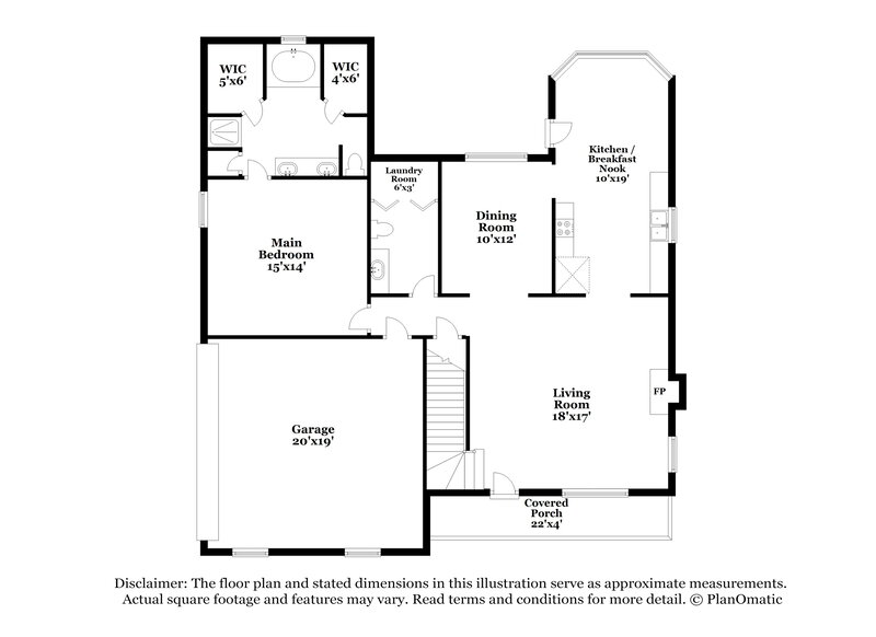 2,195/Mo, 1818 Pennington Dr Murfreesboro, TN 37129 Floorplan View
