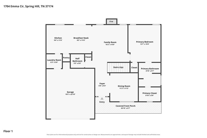 2,505/Mo, 1704 Emma Cir Spring Hill, TN 37174 Floor Plan View