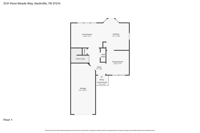 2,115/Mo, 3131 Penn Meade Way Nashville, TN 37214 Floor Plan View