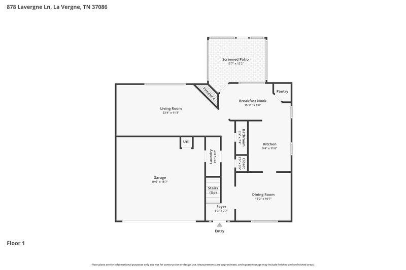 2,240/Mo, 878 Lavergne Ln La Vergne, TN 37086 Floor Plan View