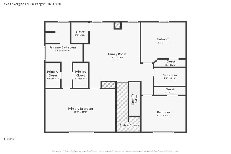 2,240/Mo, 878 Lavergne Ln La Vergne, TN 37086 Floor Plan View 2