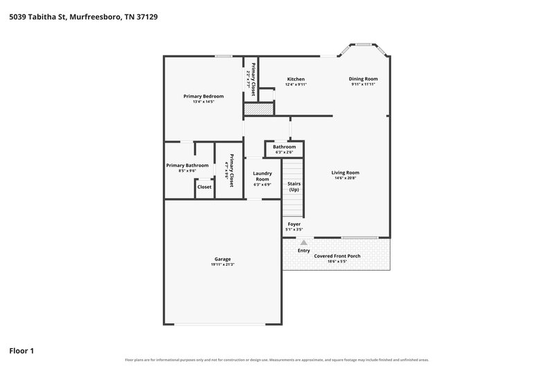 2,065/Mo, 5039 Tabitha St Murfreesboro, TN 37129 Floor Plan View
