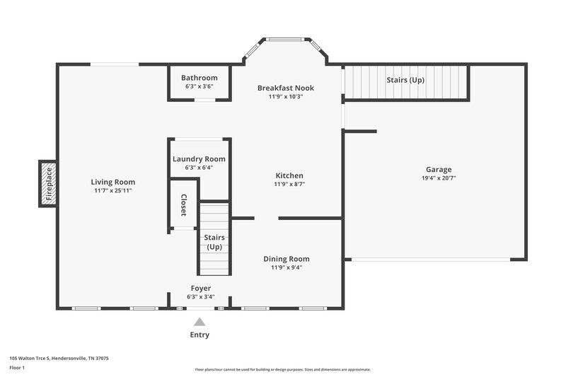 2,415/Mo, 105 Walton Trce S Hendersonville, TN 37075 Floor Plan View
