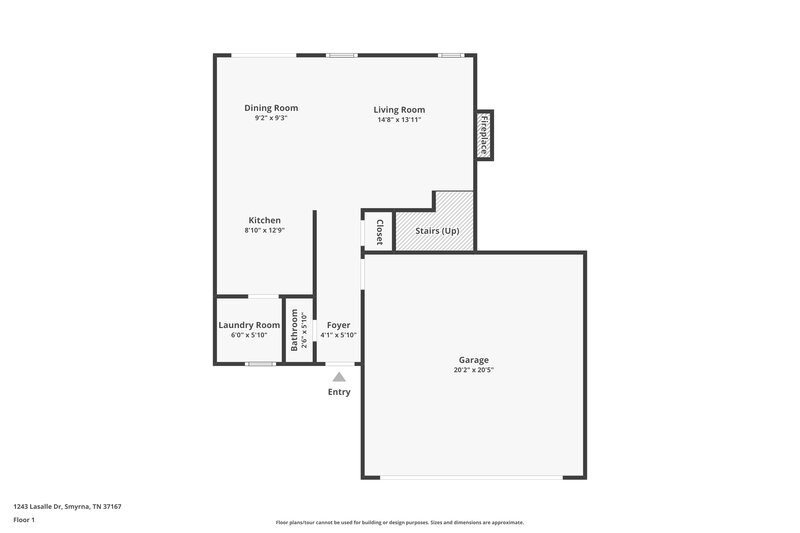 2,120/Mo, 1243 Lasalle Dr Smyrna, TN 37167 Floor Plan View