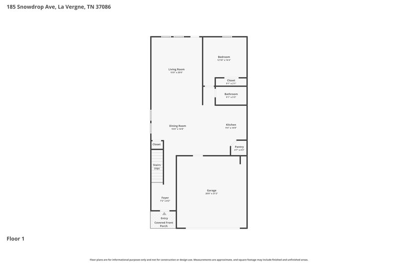 2,600/Mo, 185 Snowdrop Ave La Vergne, TN 37086 Floor Plan View