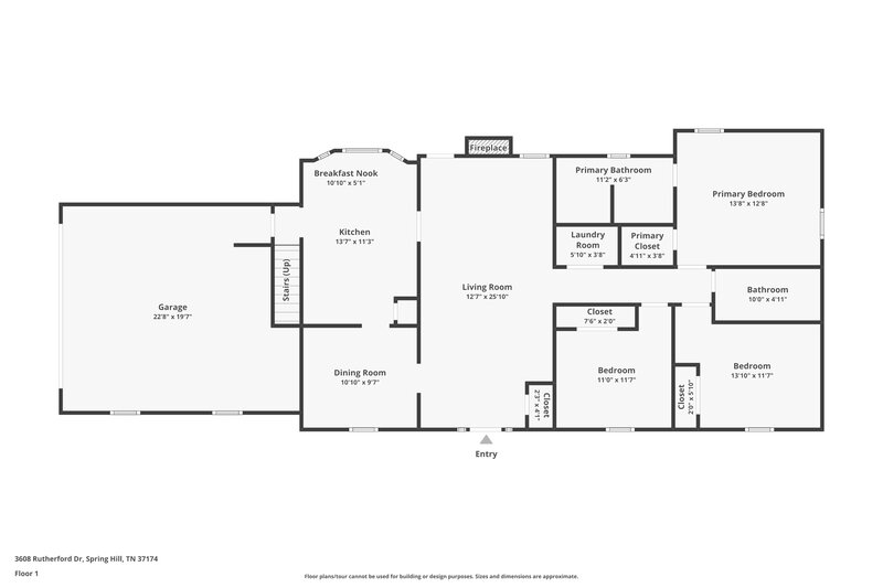 2,195/Mo, 3608 Rutherford Dr Spring Hill, TN 37174 Floor Plan View