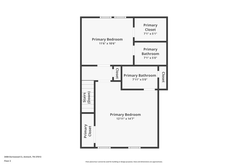 1,755/Mo, 3408 Doriswood Ct ANTIOCH, TN 37013 Floor Plan View 2