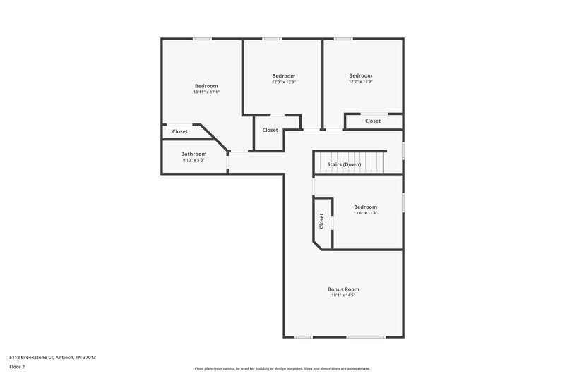 2,438/Mo, 5112 Brookstone Ct Antioch, TN 37013 Floor Plan View 2