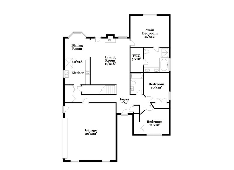 2,615/Mo, 3546 Stevens Bnd Murfreesboro, TN 37127 Floor Plan View