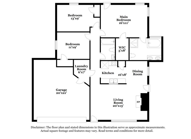 1,840/Mo, 707 Judge Mason Way La Vergne, TN 37086 Floorplan View