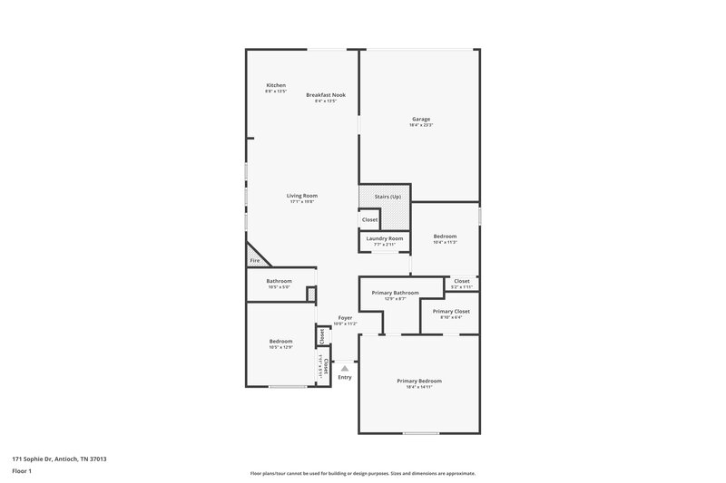 1,925/Mo, 171 Sophie Dr Antioch, TN 37013 Floor Plan View