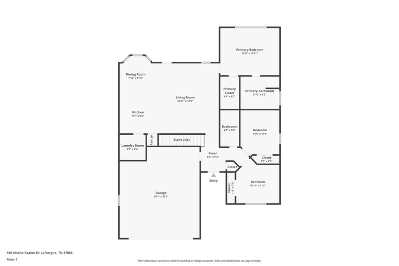 2,060/Mo, 108 Moshe Yaalon Dr La Vergne, TN 37086 Floorplan View