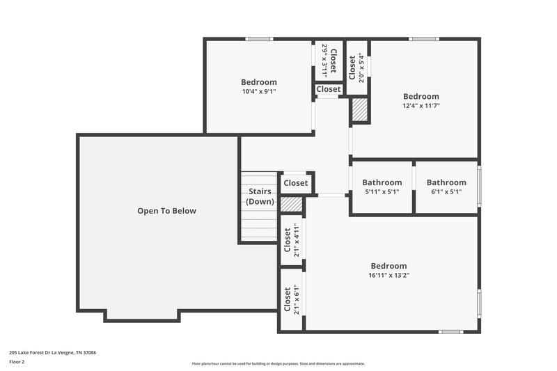 2,110/Mo, 205 Lake Forest Dr La Vergne, TN 37086 Floor Plan View 2