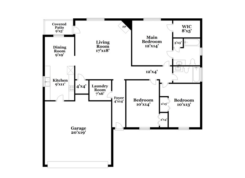 2,205/Mo, 100 Bradford Cir Hendersonville, TN 37075 Floor Plan View