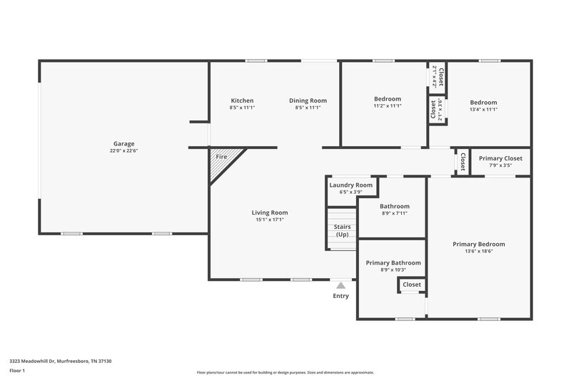 2,260/Mo, 3323 Meadowhill Dr Murfreesboro, TN 37130 Floor Plan View