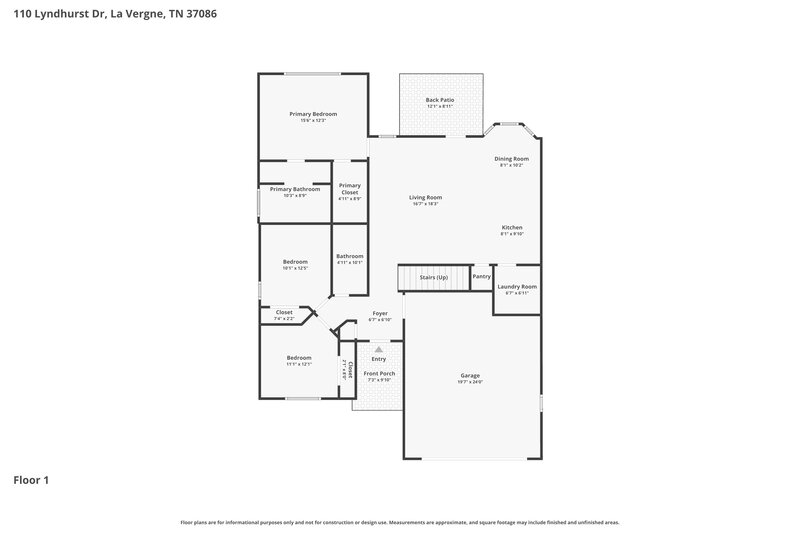 2,095/Mo, 110 Lyndhurst Dr La Vergne, TN 37086 Floor Plan View