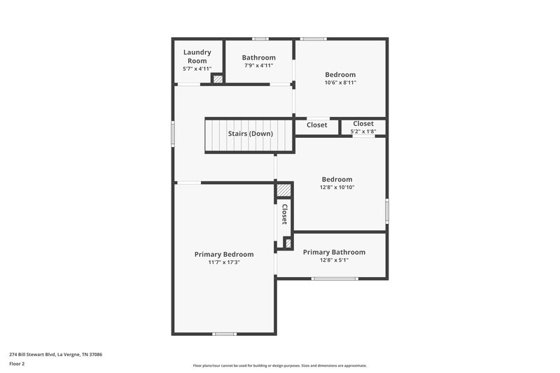 1,750/Mo, 274 Bill Stewart Blvd La Vergne, TN 37086 Floor Plan View 2