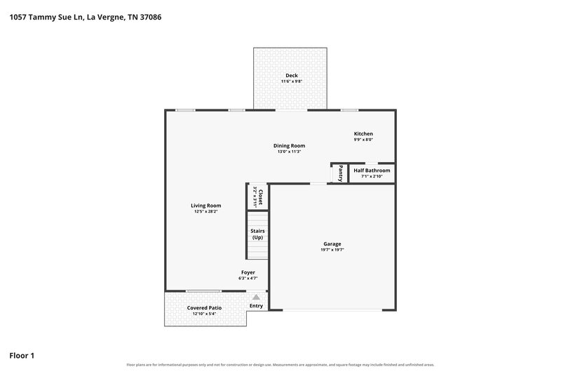 1,965/Mo, 1057 Tammy Sue Ln La Vergne, TN 37086 Floor Plan View