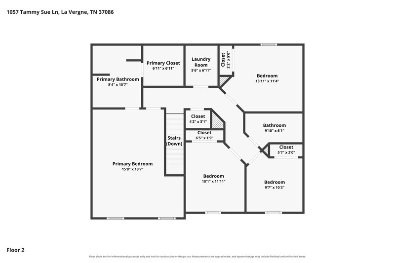 1,965/Mo, 1057 Tammy Sue Ln La Vergne, TN 37086 Floor Plan View 2