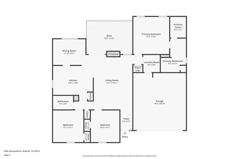 1,930/Mo, 5356 Sunnyvale Dr Antioch, TN 37013 Floor Plan View