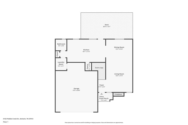 2,030/Mo, 5132 Pebble Creek Dr Antioch, TN 37013 Floor Plan View