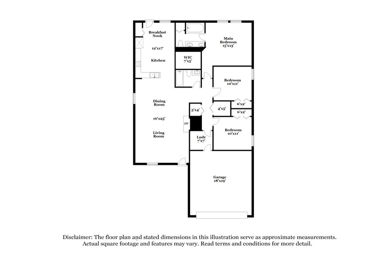 2,125/Mo, 5221 Sunsail Dr Antioch, TN 37013 Floor Plan View
