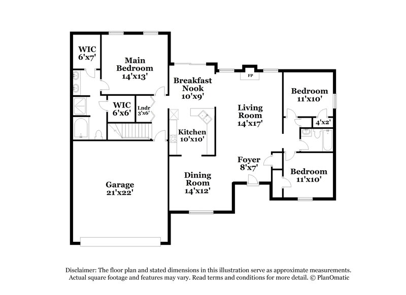 1,995/Mo, 3334 Hamberton Cir Murfreesboro, TN 37128 Floor Plan View