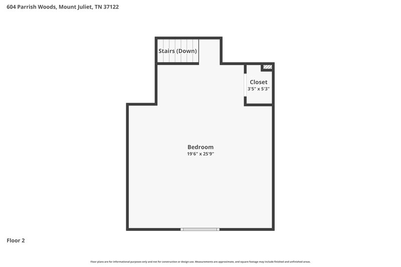 2,440/Mo, 604 Parrish Woods Mt Juliet, TN 37122 Floor Plan View 2