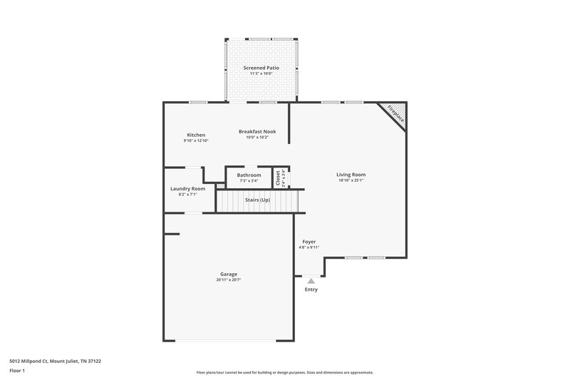 2,445/Mo, 5012 Millpond Ct Mt Juliet, TN 37122 Floor Plan View