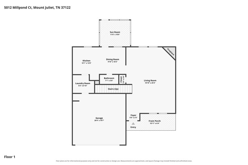 2,270/Mo, 5012 Millpond Ct Mt Juliet, TN 37122 Floor Plan View