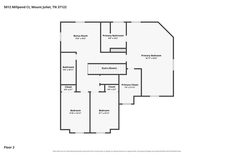 2,270/Mo, 5012 Millpond Ct Mt Juliet, TN 37122 Floor Plan View 2