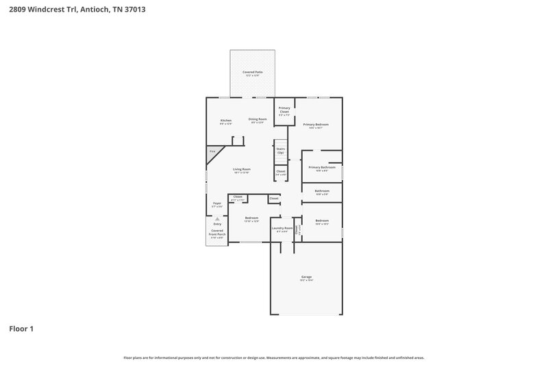 2,405/Mo, 2809 Windcrest Trl Antioch, TN 37013 Floor Plan View