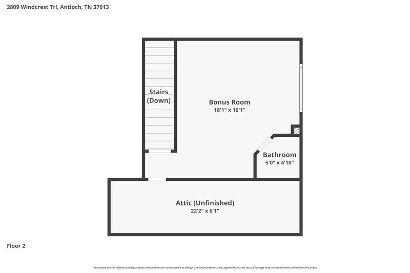 2,405/Mo, 2809 Windcrest Trl Antioch, TN 37013 Floor Plan View 2