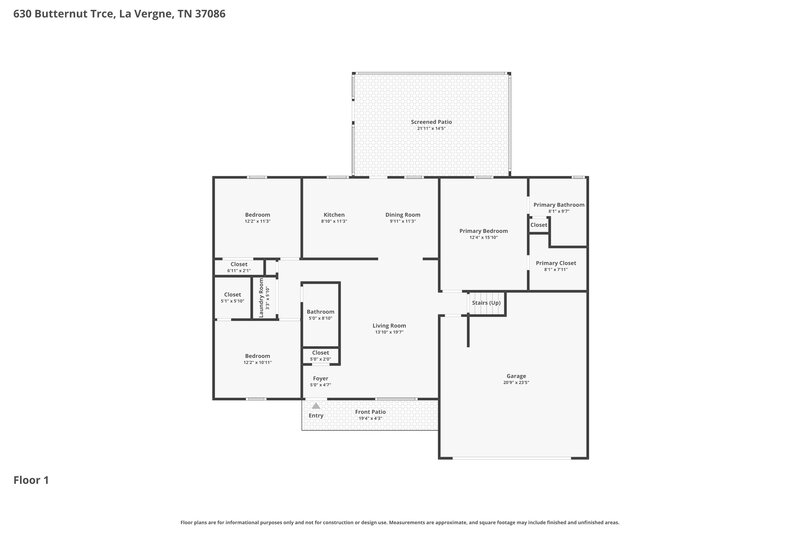 2,235/Mo, 630 Butternut Trce La Vergne, TN 37086 Floor Plan View